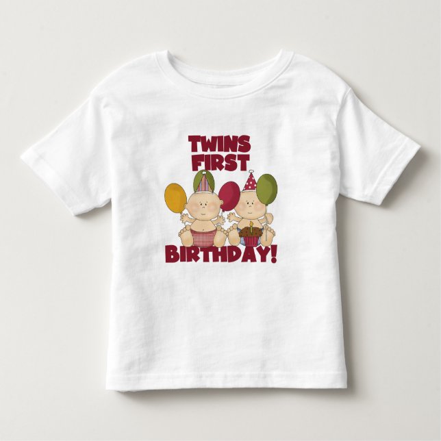 Twins 1st Birthday - Boys T-shirts and Gifts (Front)