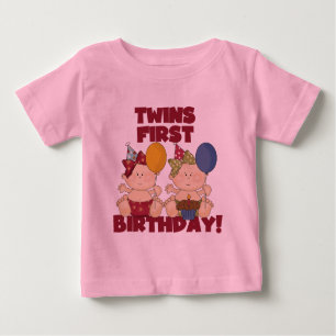 Twins 1st Birthday - Girls Tshirts and Gifts