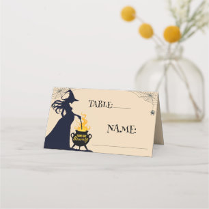 Twins are Brewing Shower Witch Halloween Table Place Card