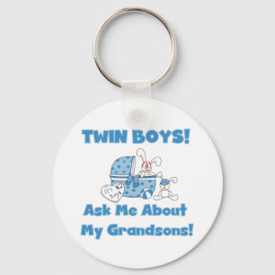 Twins-Ask About My Grandsons Tshirts and Gifts Key Ring