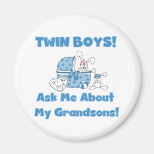 Twins-Ask About My Grandsons Tshirts and Gifts Magnet