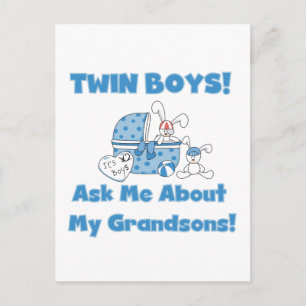 Twins-Ask About My Grandsons Tshirts and Gifts Postcard