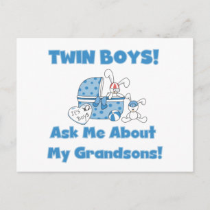 Twins-Ask About My Grandsons Tshirts and Gifts Postcard