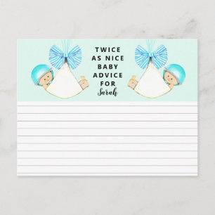 Twins Baby Shower Game Postcard