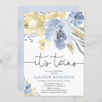 Twins baby shower, girl boy gender neutral floral