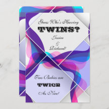 Twins Baby Shower Invitation