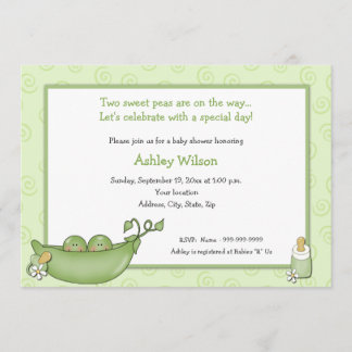 Twins Baby Shower Invitations
