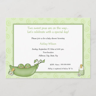 Twins Baby Shower Invitations