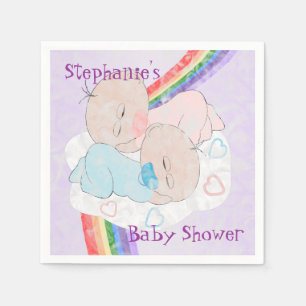 Twins Baby Shower Napkin
