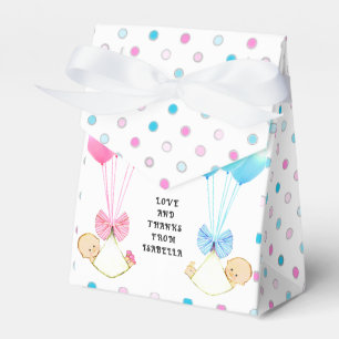 Twins Baby Shower Thank You Favour Box