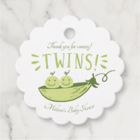 Twins Baby Shower Two Peas in a Pod Favour