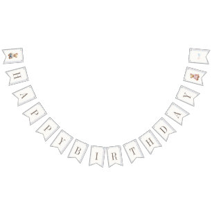 Twins Beary First Happy Birthday Bunting