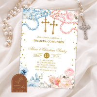Twins Boy and Girl Rosary Spanish Primera Comunion
