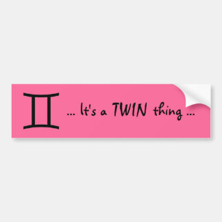 TWINS BUMPER STICKER