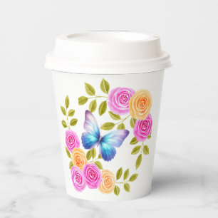 Twins Butterfly Birthday Paper Cups