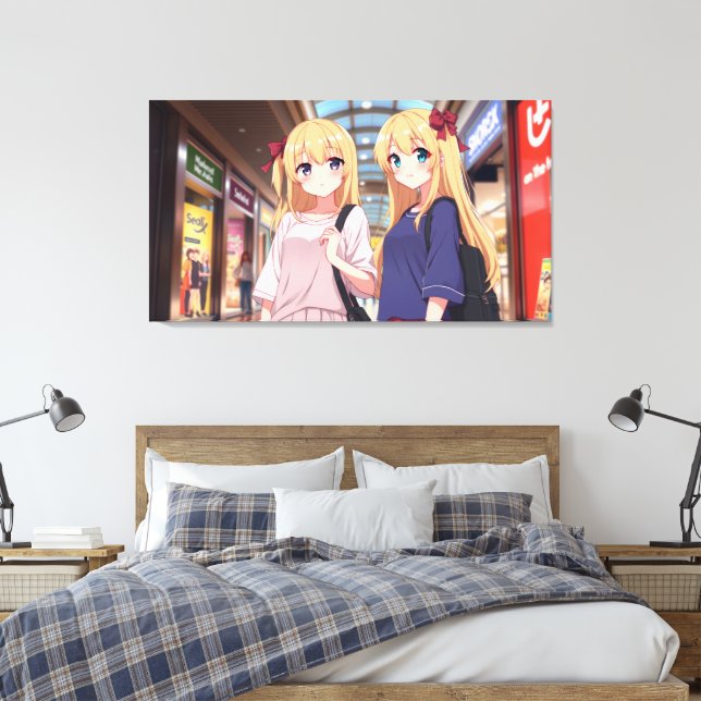 Twins Canvas Print (Insitu(Bedroom))