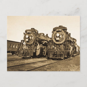 "Twins"  CN Railroad  Locomotives 3461 and 3501 Postcard
