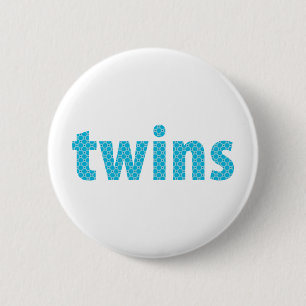 TWINS COLLECTION - boys {aqua} 6 Cm Round Badge
