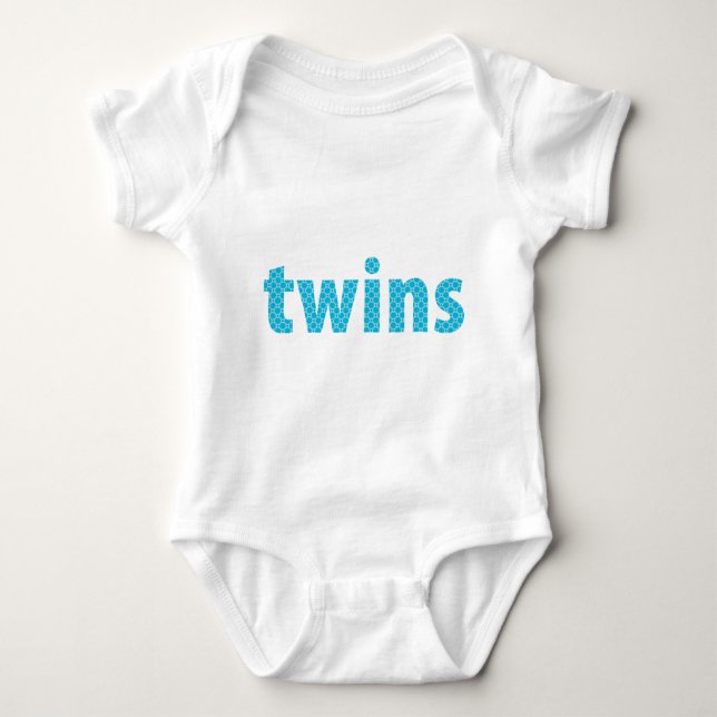 TWINS COLLECTION - boys {aqua} Baby Bodysuit (Front)
