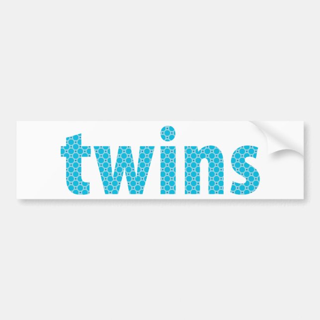 TWINS COLLECTION - boys {aqua} Bumper Sticker (Front)