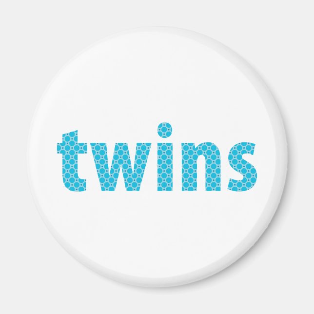TWINS COLLECTION - boys {aqua} Magnet (Front)