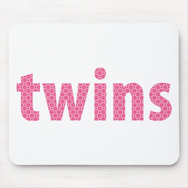 TWINS COLLECTION - girls {pink} Mouse Pad (Front)