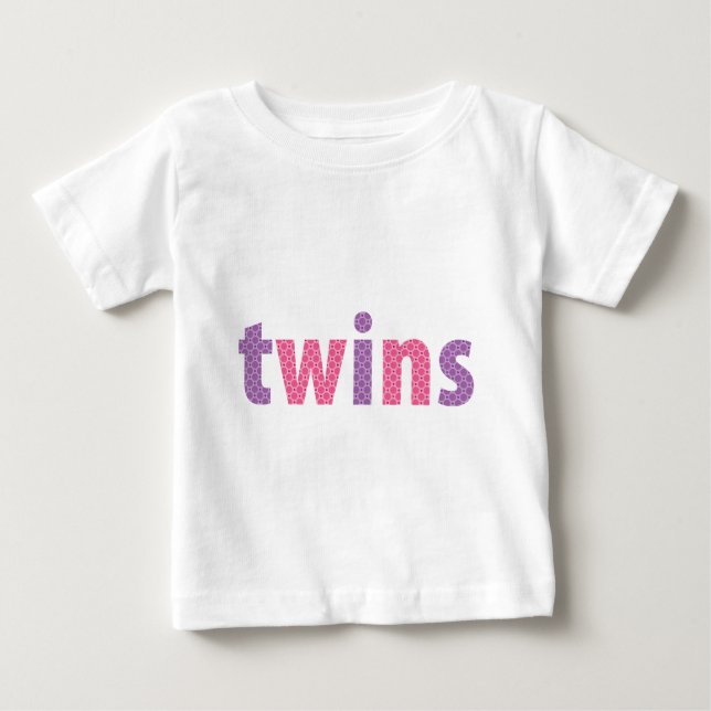 TWINS COLLECTION - girls {violet + pink} Baby T-Shirt (Front)