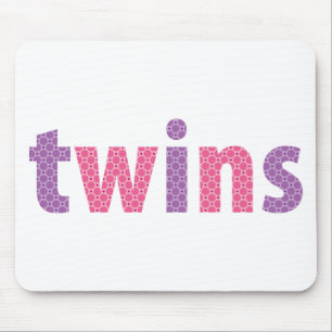 TWINS COLLECTION - girls {violet + pink} Mouse Pad
