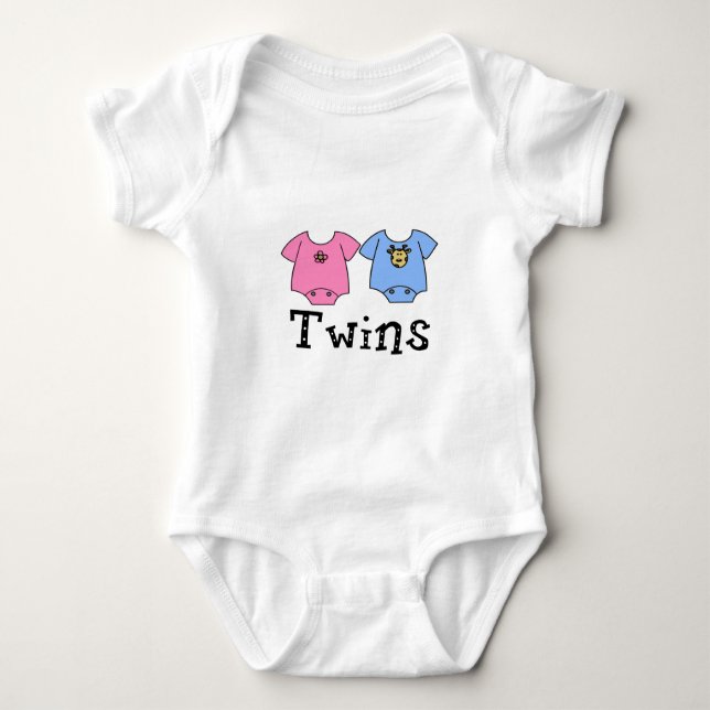 Twins Cute Bodysuit 1 girl & 1 Boy (Front)