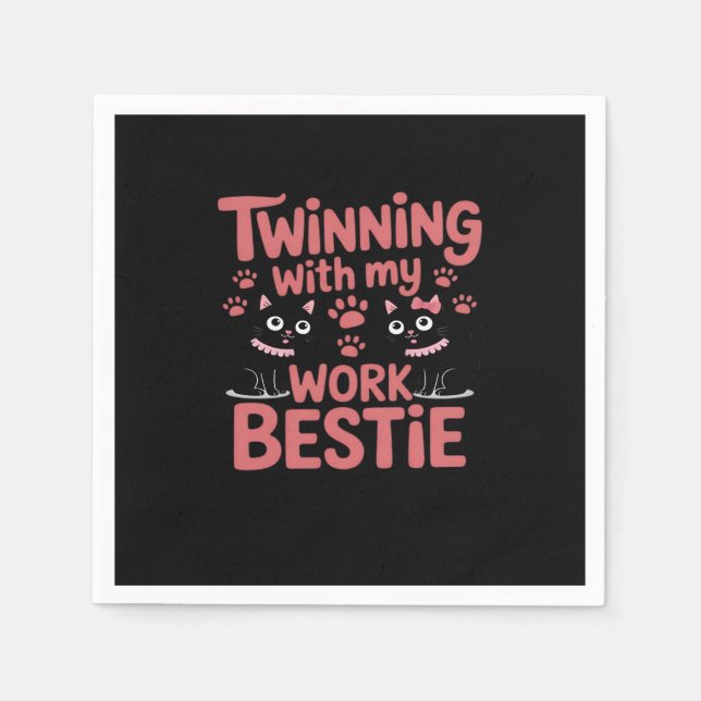 Twins Day Friends Matching Twinning Work Bestie Ca Napkin (Front)