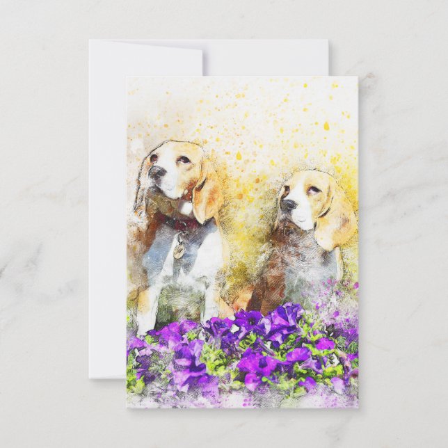 Twins Dogs RSVP Card (Front)