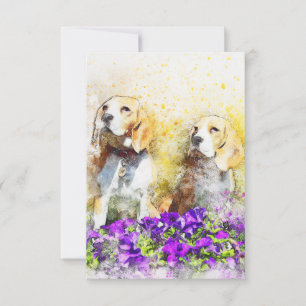 Twins Dogs RSVP Card