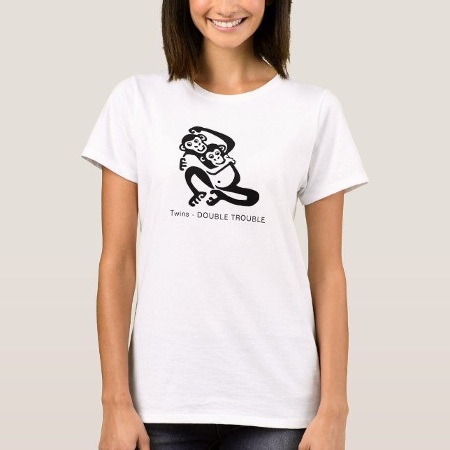 Twins - Double Trouble - Maternity T-Shirt (Front)