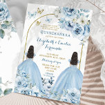 Twins Dusty Blue Mexican Quinceañera Princesses Invitation<br><div class="desc">Twins Dusty Blue Mexican Quinceañera Princesses Invitation</div>