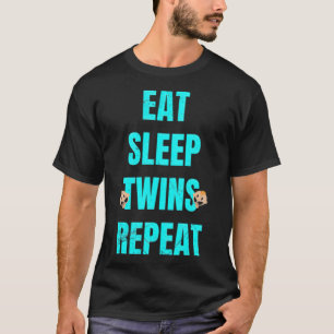 Twins Eat Sleep Twins Repeat Funny Gift bibi block T-Shirt