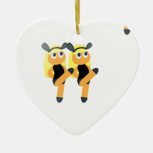 twins emoji ceramic tree decoration