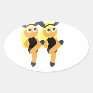 twins emoji oval sticker