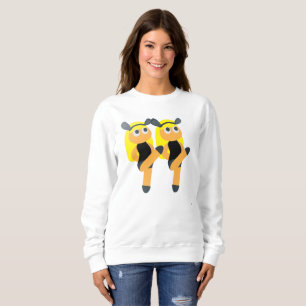 twins emoji womens sweatshirt