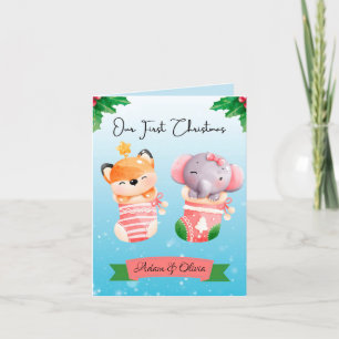 Twins first Christmas Holiday Card