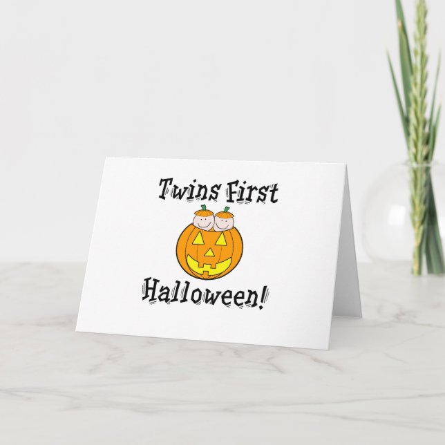 Twins First Halloween Card (Front)