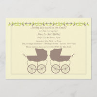 Twins Gender Reveal Invitation