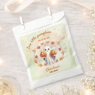 Twins Halloween Pumpkin Ghost Unisex Baby Shower Favour Bags