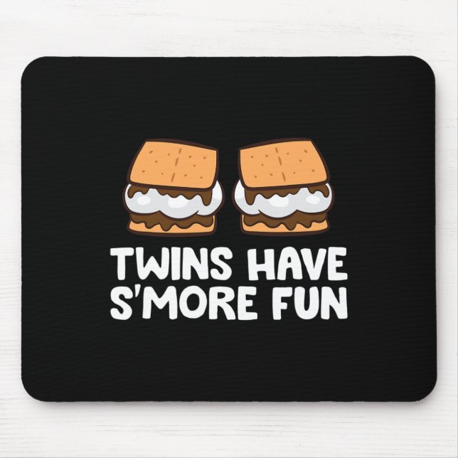 Twins Have Smore Fun Twins Camping Smores  Mouse Pad (Front)