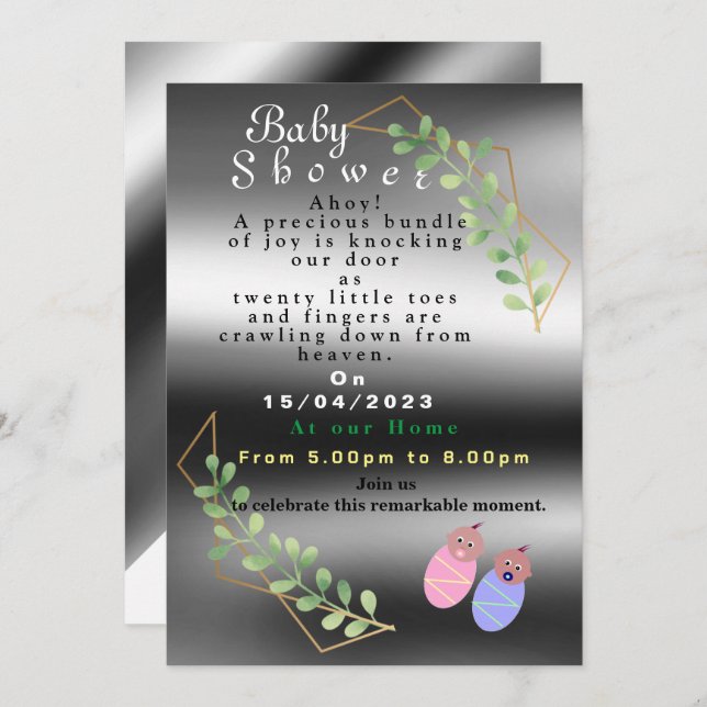 Twins Invitation (Front/Back)