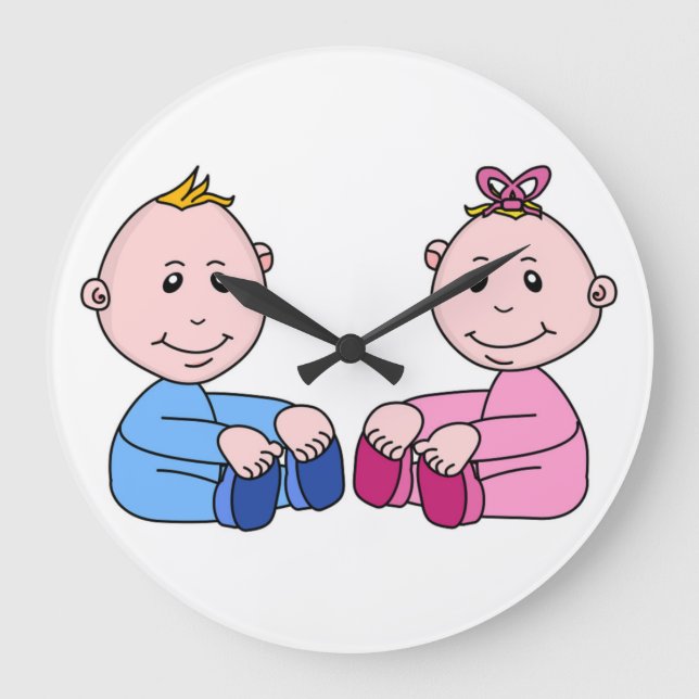 TWINS LARGE CLOCK (Front)