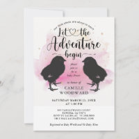Twins Little Chicks Baby Shower Invitation