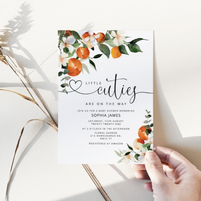 Twins Little Cuties  baby shower invitation (Creator Uploaded)