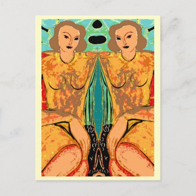 Twins Matisse Style Postcard (Front)