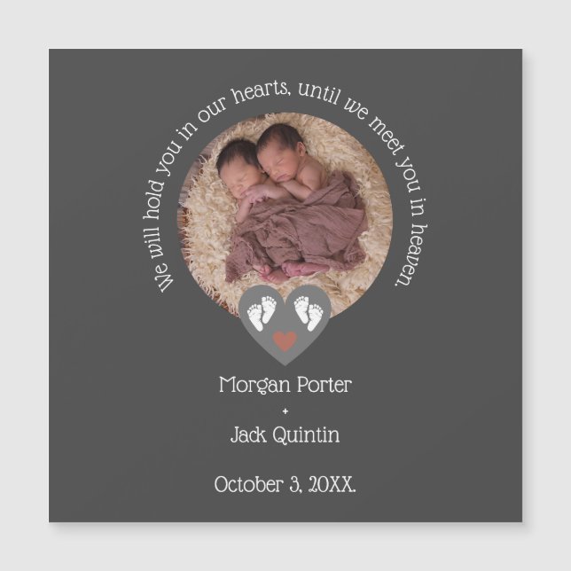 Twins Miscarriage Baby Loss Memorial Stillbirth (Front)