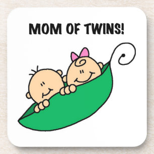 Twins Mum- Peas in a Pod Gifts Coaster